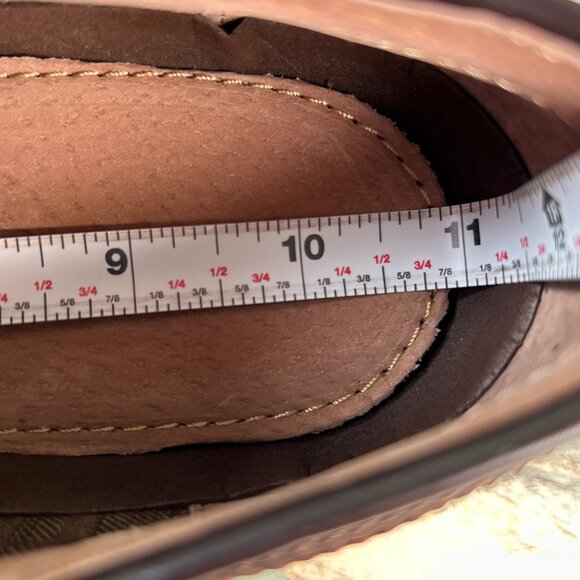 GH Bass Bremmer Mens 10D Oxfords Dress Shoes Wingtip Herringbone Brown Leather - Picture 10 of 13